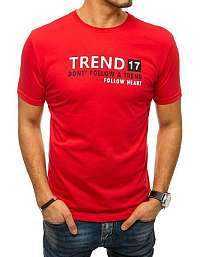 Červené tričko s krátkym rukávom TREND