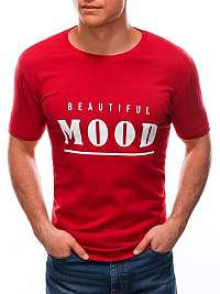 Červené tričko s potlačou Mood S1573