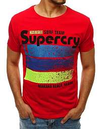 Červené tričko s potlačou Supercry