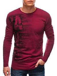 Červené zaujímavé tričko s potlačou L147