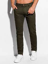 Chinos nohavice v khaki farbe P981