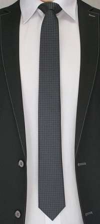 Čierna kockovaná kravata