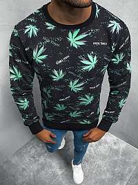 Čierna mikina bez kapucne High Times O/BZ1101Z