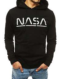 Čierna mikina s kapucňou NASA