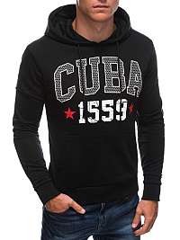 Čierna mikina s nápisom Cuba B1517