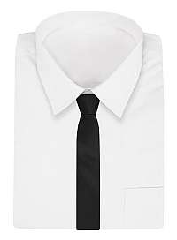 Čierna pánska kravata s kockovaným vzorom