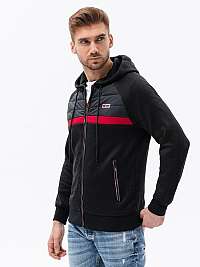 Čierna pánska mikina na zips B1424-V1