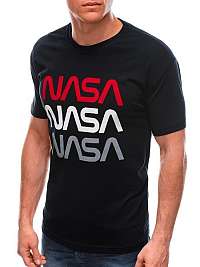 Čierne bavlnené tričko Nasa S1656