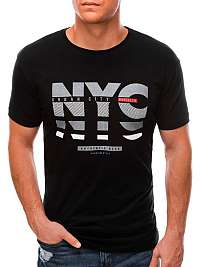 Čierne štýlové tričko s potlačou S1514
