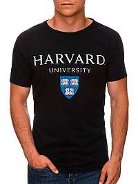Čierne tričko s krátkym rukávom Harvard S1467