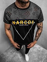 Čierne tričko s nápisom NARCOS JS/KS2084Z