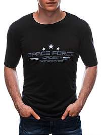 Čierne tričko s nápisom Space Force S1676
