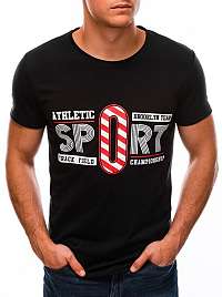 Čierne tričko s potlačou Sport S1511