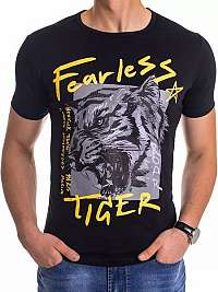 Čierne tričko s potlačou Tiger