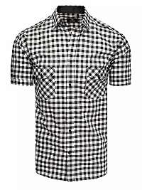 Čierno-biela károvaná košeľa