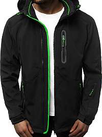 Čierno-zelená pánska softshell bunda  GE/12263