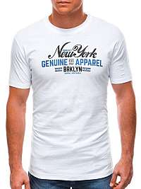 Decentné biele tričko New York S1498