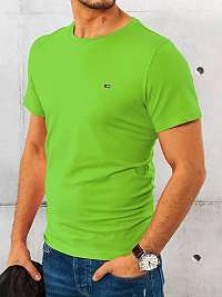 Decentné výrazne zelené tričko s krátkym rukávom