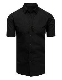 Elegantná čierna košeľa s krátkym rukávom
