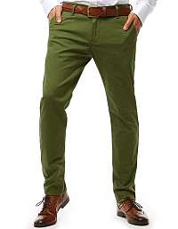 Elegantné chinos nohavice zelené