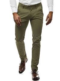 ELEGANTNÉ CHINOS NOHAVICE ZELENÉ T01