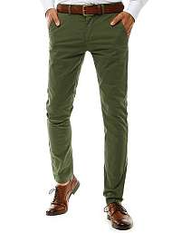 Elegantné zelené chinos nohavice