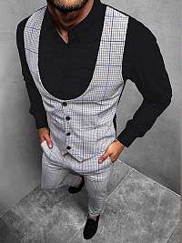 Elegantný šedo-modrý komplet DJ97