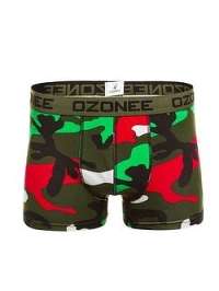Farebné maskáčové boxerky OZONEE 0953 - L