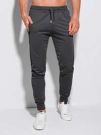 Grafitové trendy tepláky s nápisom P1206