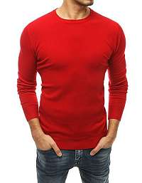 Jednoduchý sveter v červenej farbe