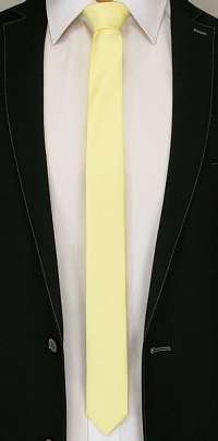 Jemná žltá pánska kravata
