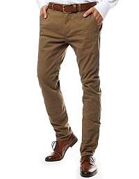Kamelové trendy chinos nohavice