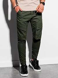 Khaki jogger nohavice P999