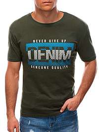 Khaki tričko s krátkym rukávom Denim S1588