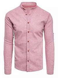 Melanžová dlhá košeľa v ružovej farbe