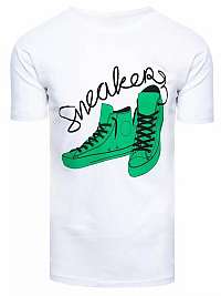 Moderné bavlnené biele tričko Sneakers