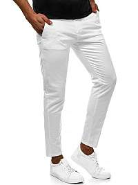 MODERNÉ BIELE PÁNSKE CHINOS NOHAVICE B/77005