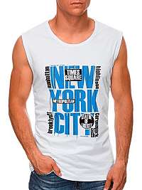 Moderné biele tielko New York S1471