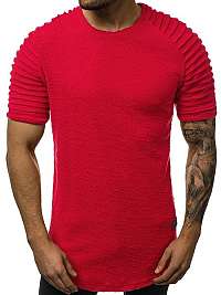 Moderné červené pánske tričko O/1248