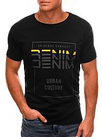 Moderné čierne tričko Denim S1485