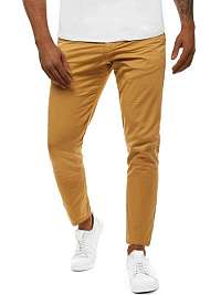 MODERNÉ KAMELOVÉ PÁNSKE CHINOS NOHAVICE B/77005