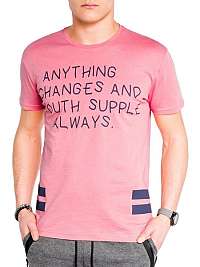 Moderné ružové tričko pre pánov s986