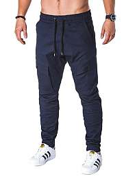 MODERNÉ TMAVO MODRÉ PÁNSKE JOGGERY P707