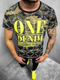 Módne čierne tričko ONE DENIM JS/KS2555