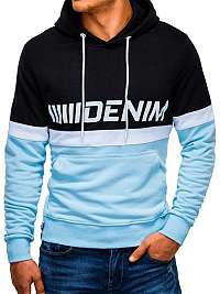 Modrá trendy mikina s kapucňou b931