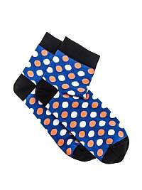 Modré bodkované členkové ponožky U09