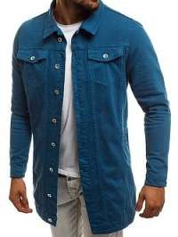 Nebesky modrá predĺžená jeansová bunda OT/2038K/2 - XL