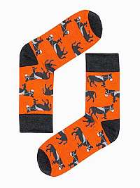 Oranžové pánske ponožky Somárik U118