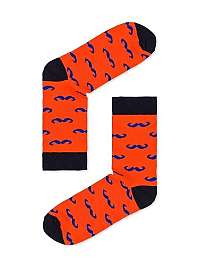 Oranžové ponožky s fúzmi U20