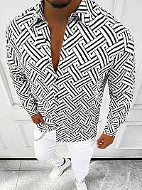 Originálna čierno-biela košeľa z bavlny E/9000/3